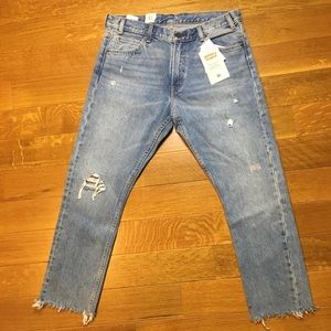 Levi's 505 c cropped torned jeans sz 28